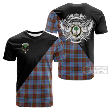 Anderson Modern Tartan Cotton T-shirt with Family Crest and Military Logo Style