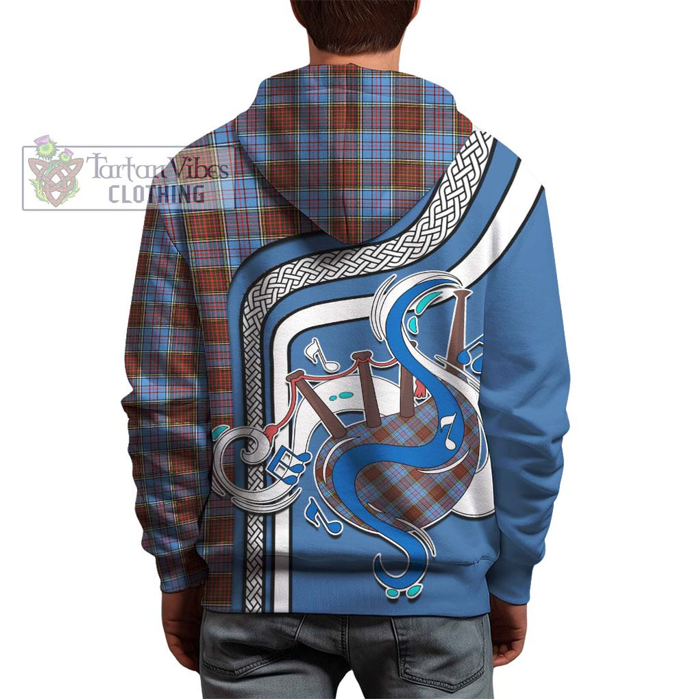 Anderson Modern Tartan Hoodie with Epic Bagpipe Style - Tartanvibesclothing Shop