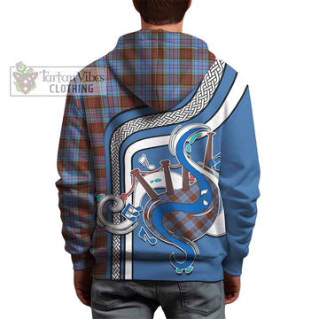 Anderson Modern Tartan Hoodie with Epic Bagpipe Style