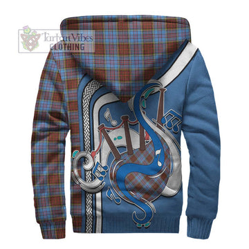 Anderson Modern Tartan Sherpa Hoodie with Epic Bagpipe Style