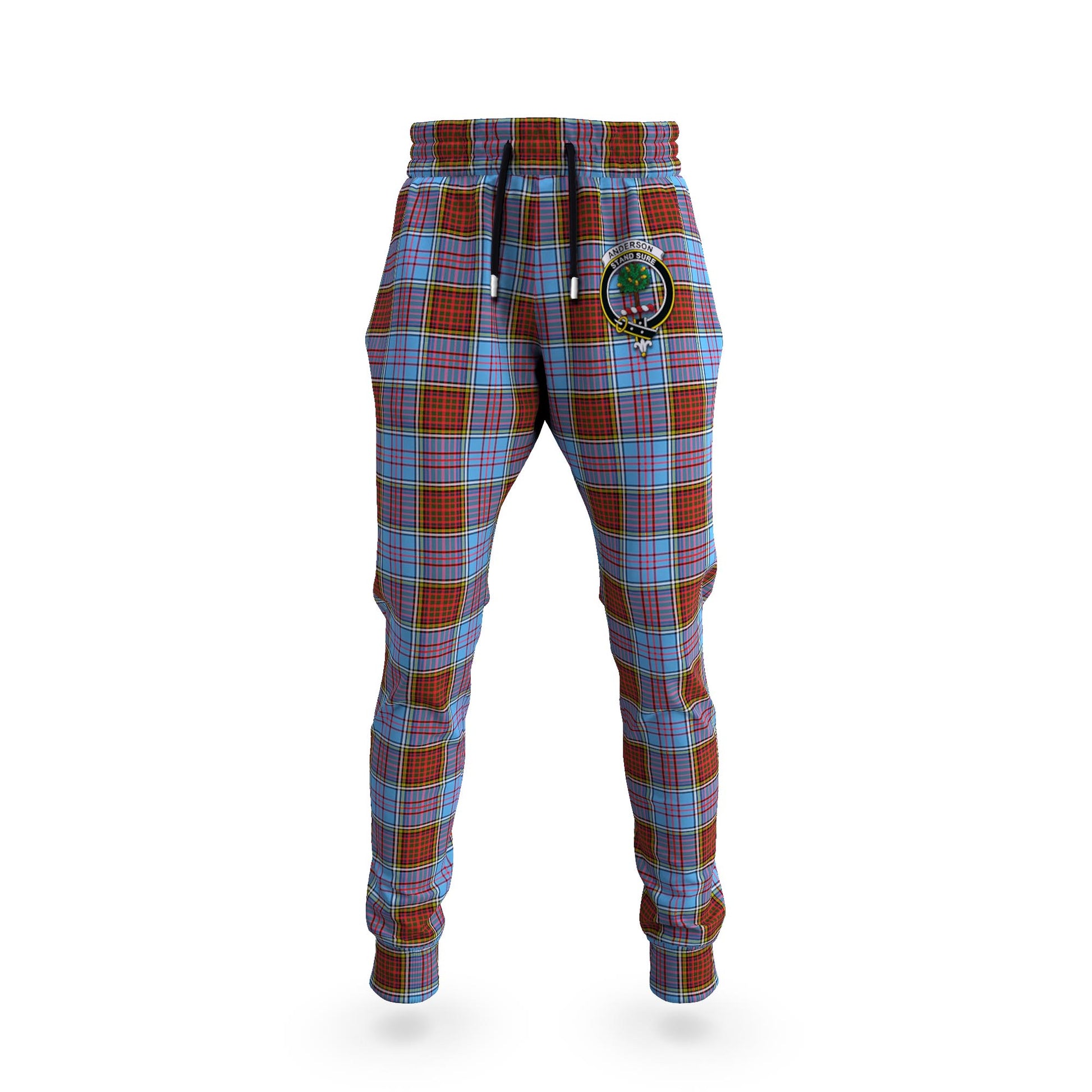 Anderson Modern Tartan Joggers Pants with Family Crest 5XL - Tartan Vibes Clothing