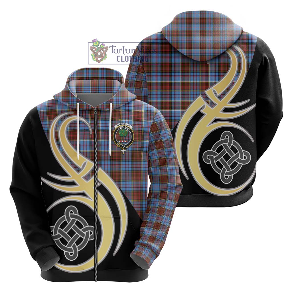 Anderson Modern Tartan Hoodie with Family Crest and Celtic Symbol Style - Tartan Vibes Clothing