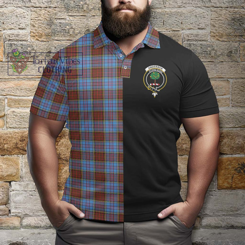 Anderson Modern Tartan Polo Shirt with Family Crest and Half Of Me Style - Tartanvibesclothing Shop