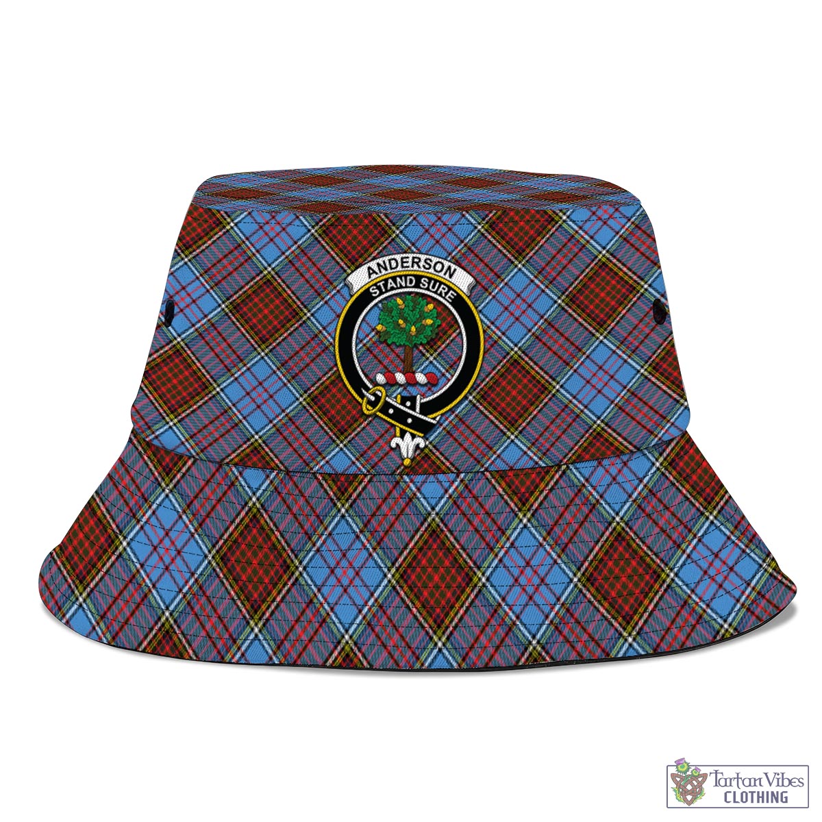 Tartan Vibes Clothing Anderson Modern Tartan Bucket Hat with Family Crest