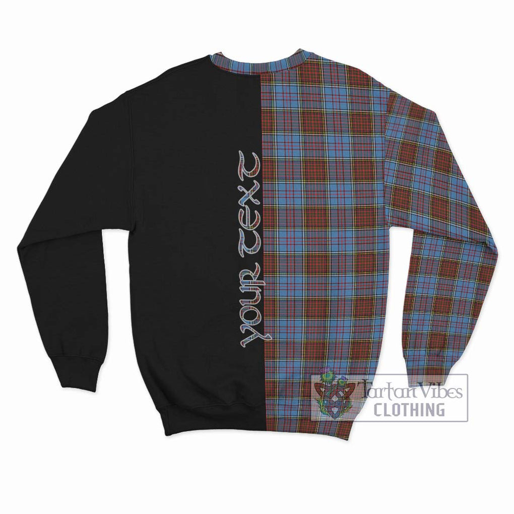 Anderson Modern Tartan Sweatshirt with Family Crest and Half Of Me Style - Tartanvibesclothing Shop