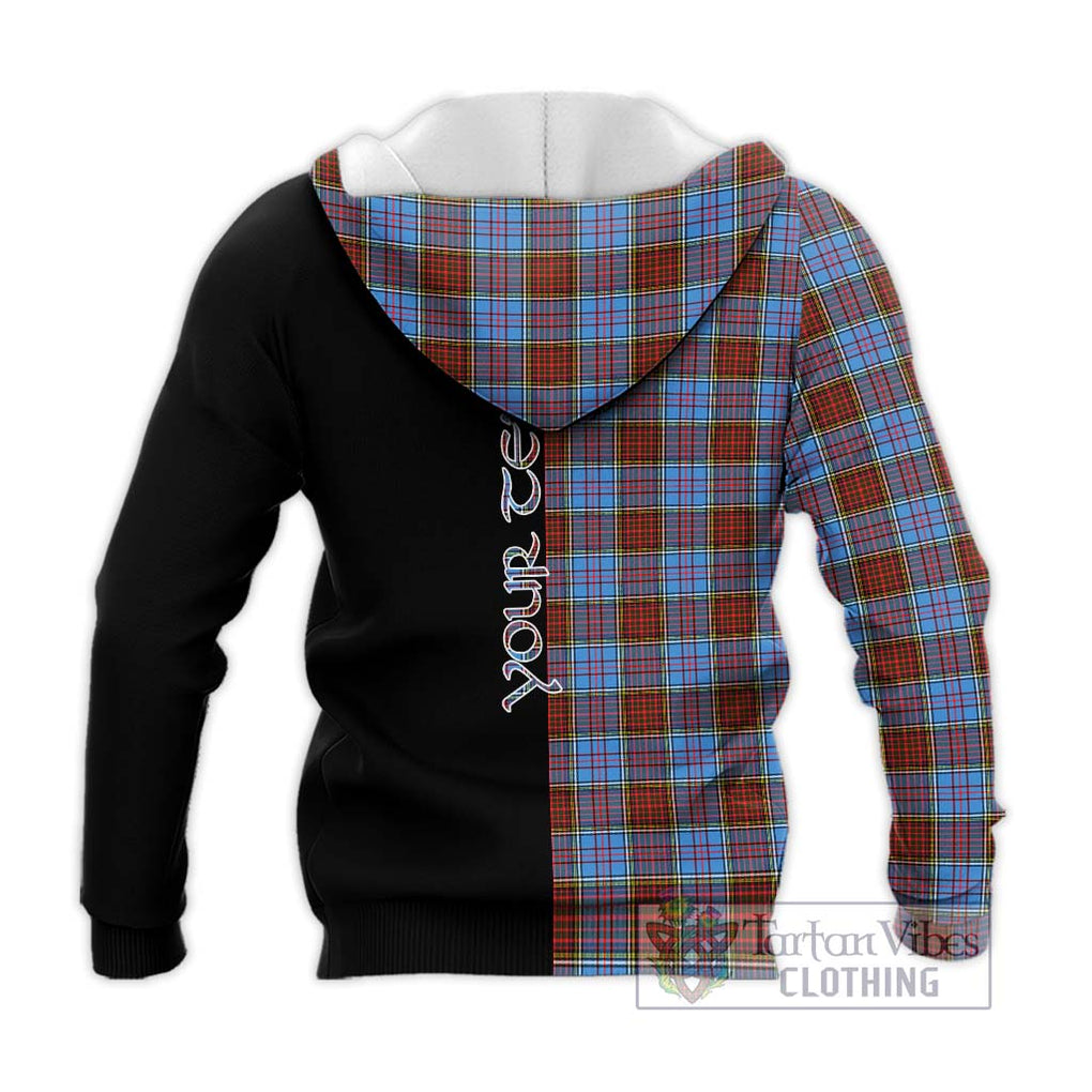 Anderson Modern Tartan Knitted Hoodie with Family Crest and Half Of Me Style - Tartanvibesclothing Shop