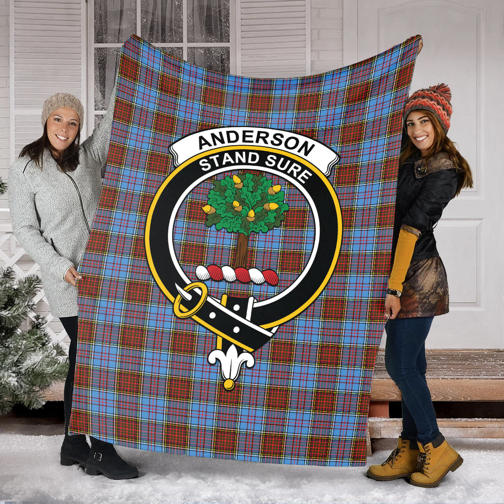 Anderson Modern Tartan Blanket with Family Crest - Tartan Vibes Clothing