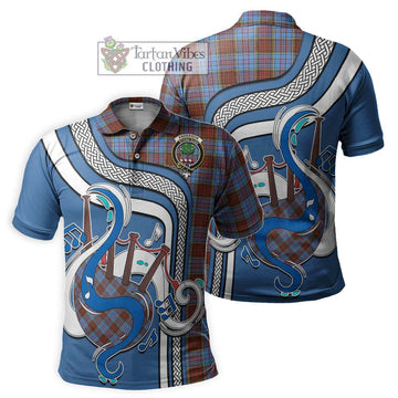 Anderson Modern Tartan Polo Shirt with Epic Bagpipe Style