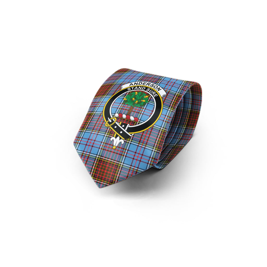 Anderson Modern Tartan Classic Necktie with Family Crest - Tartan Vibes Clothing