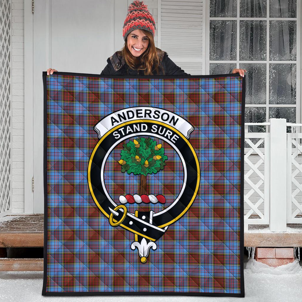 Anderson Modern Tartan Quilt with Family Crest - Tartanvibesclothing