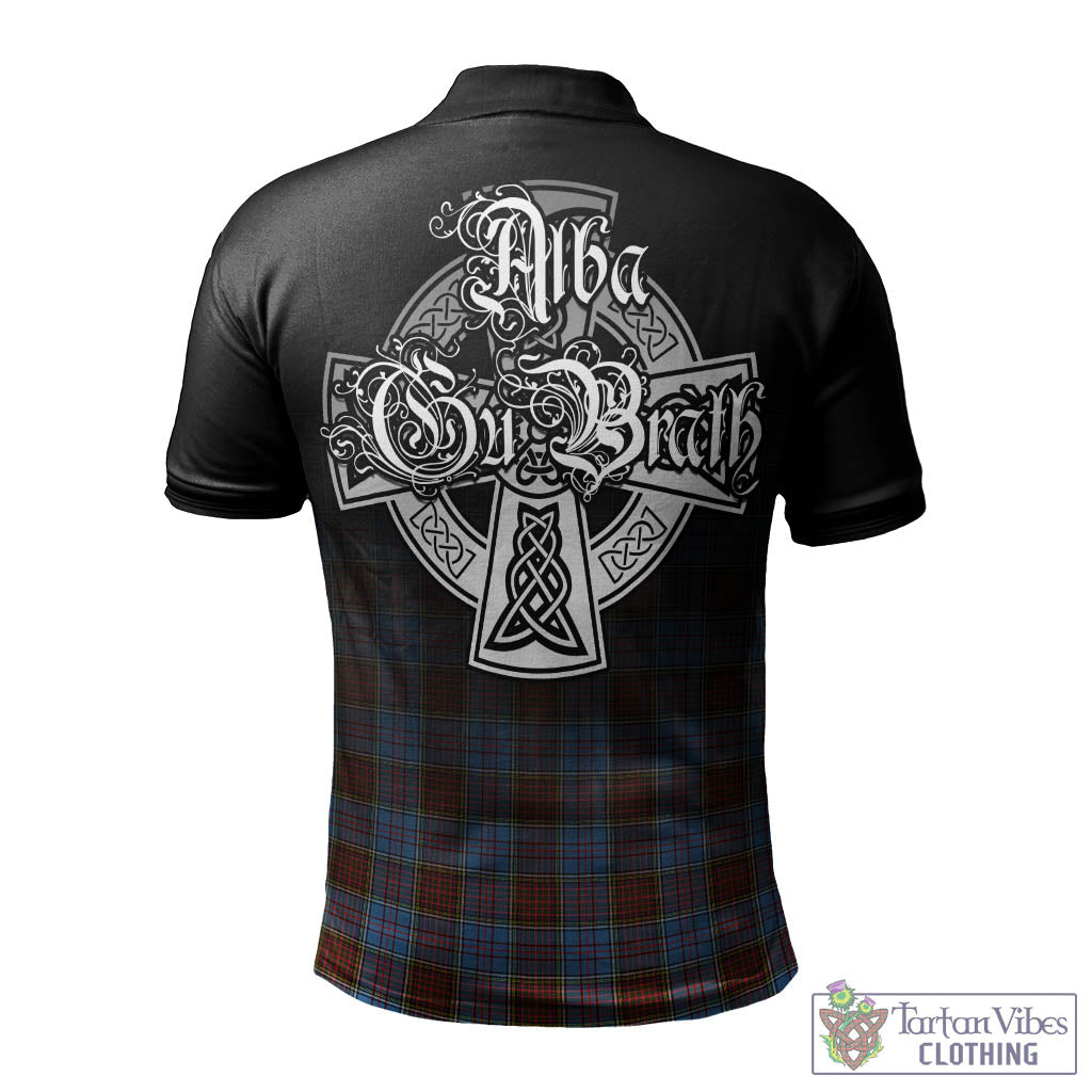 Tartan Vibes Clothing Anderson Modern Tartan Polo Shirt Featuring Alba Gu Brath Family Crest Celtic Inspired