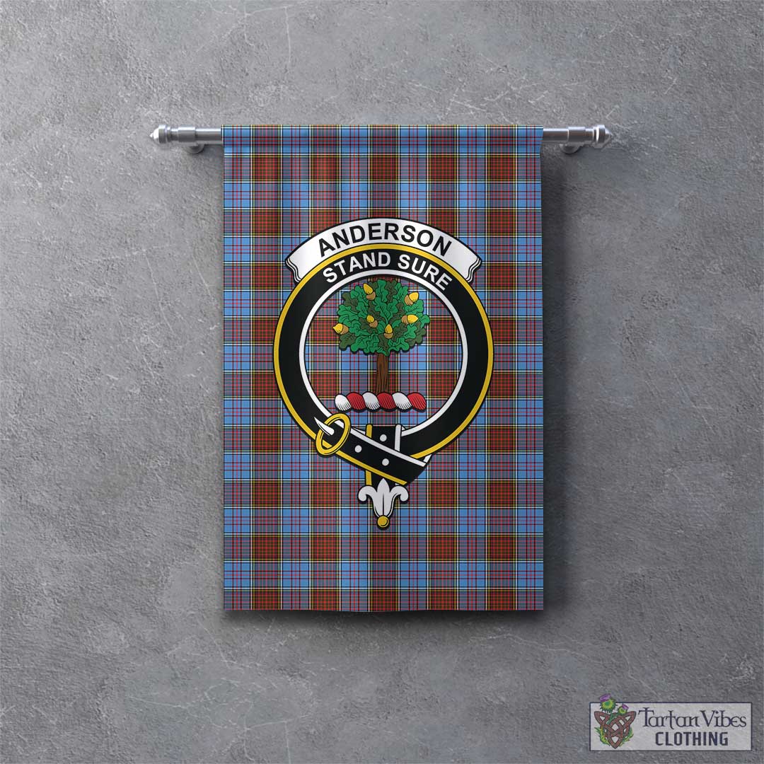 Tartan Vibes Clothing Anderson Modern Tartan Gonfalon, Tartan Banner with Family Crest