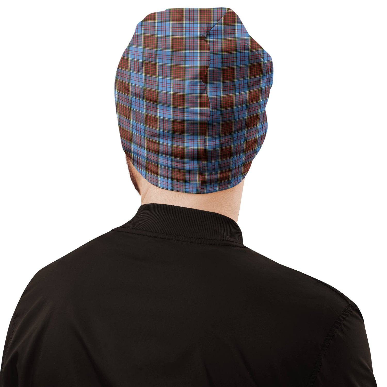 Anderson Modern Tartan Beanies Hat with Family Crest - Tartan Vibes Clothing