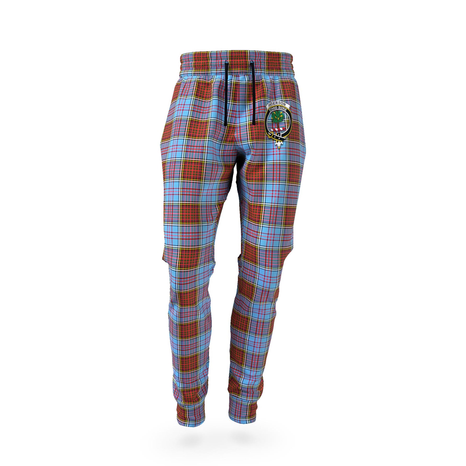 Anderson Modern Tartan Joggers Pants with Family Crest - Tartan Vibes Clothing