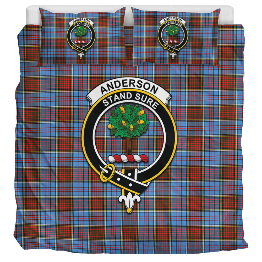 Anderson Modern Tartan Bedding Set with Family Crest UK Bedding Set UK Super King 104*94 inch - Tartan Vibes Clothing