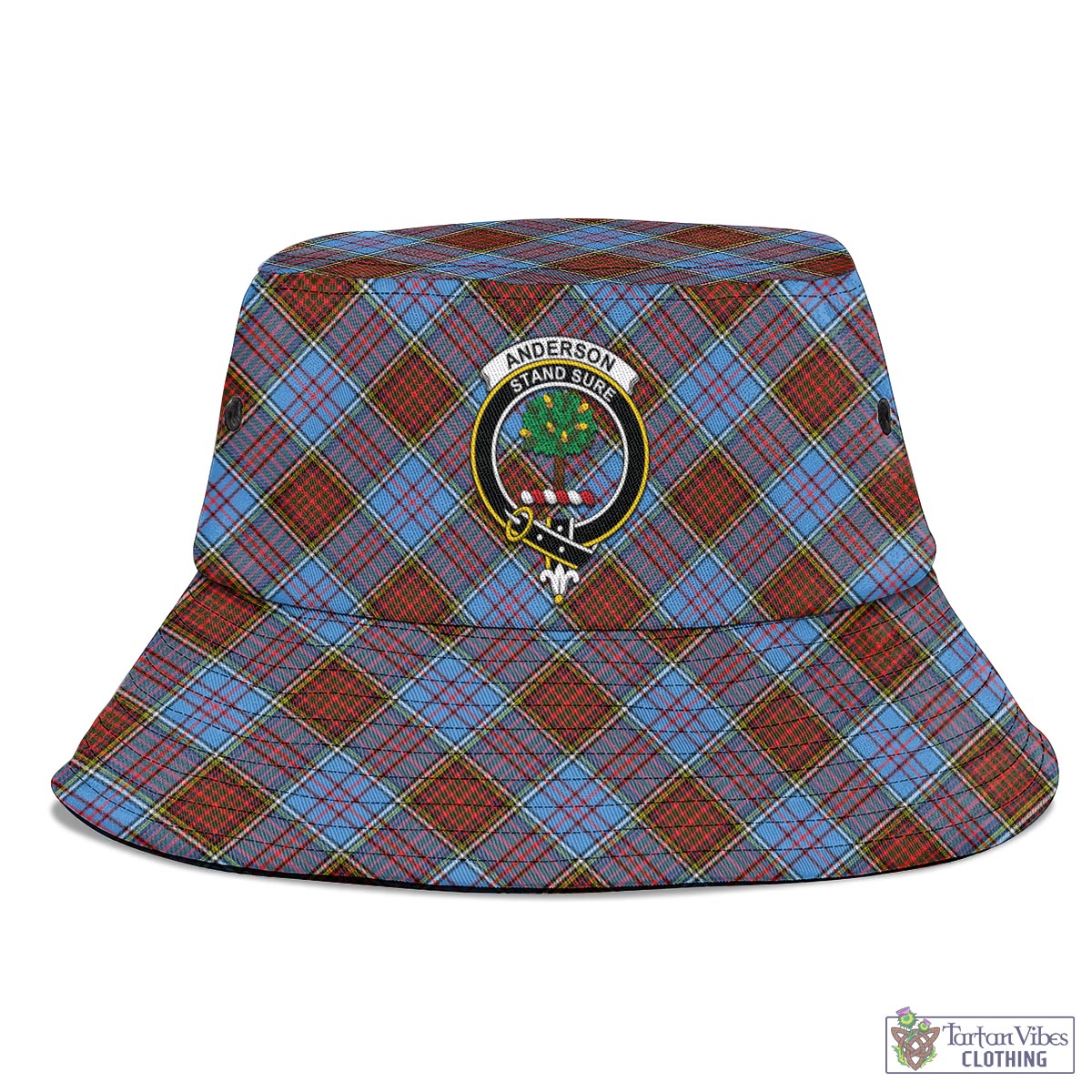 Tartan Vibes Clothing Anderson Modern Tartan Bucket Hat with Family Crest