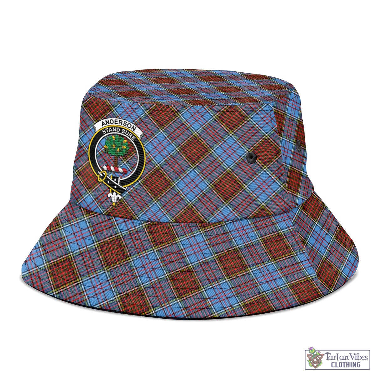 Tartan Vibes Clothing Anderson Modern Tartan Bucket Hat with Family Crest