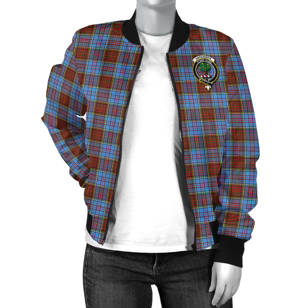 Anderson Modern Tartan Bomber Jacket with Family Crest - Tartanvibesclothing