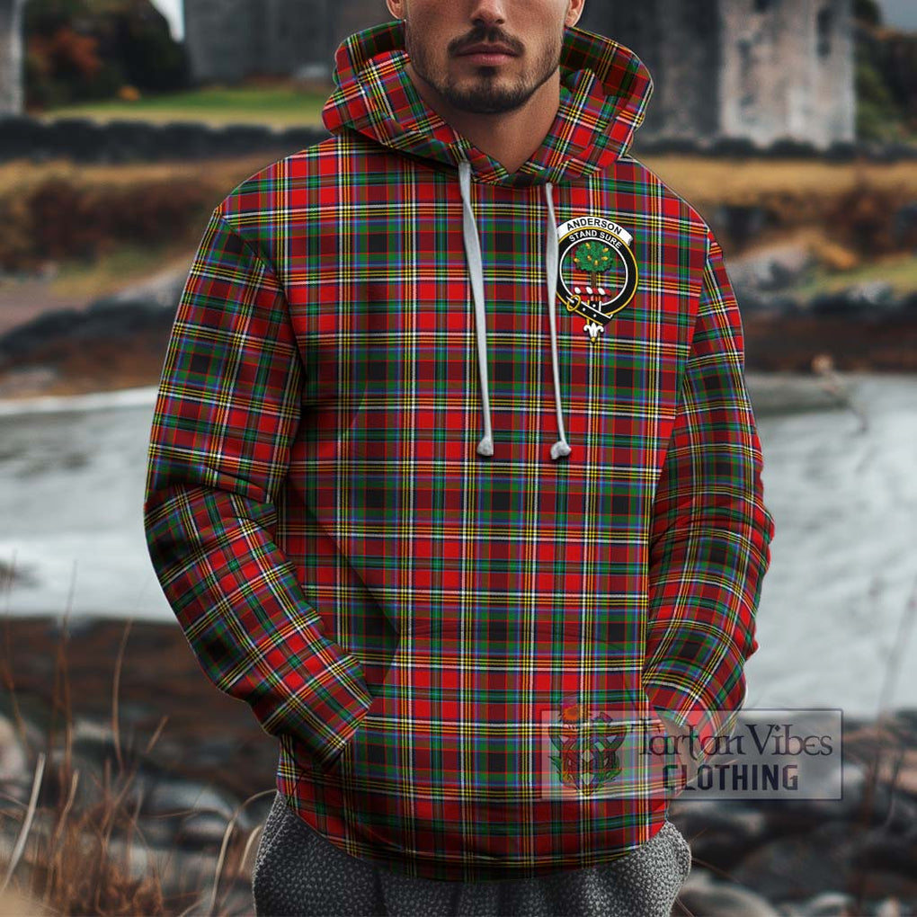 Anderson of Arbrake Tartan Cotton Hoodie with Family Crest Pullover Hoodie XS - Tartan Vibes Clothing