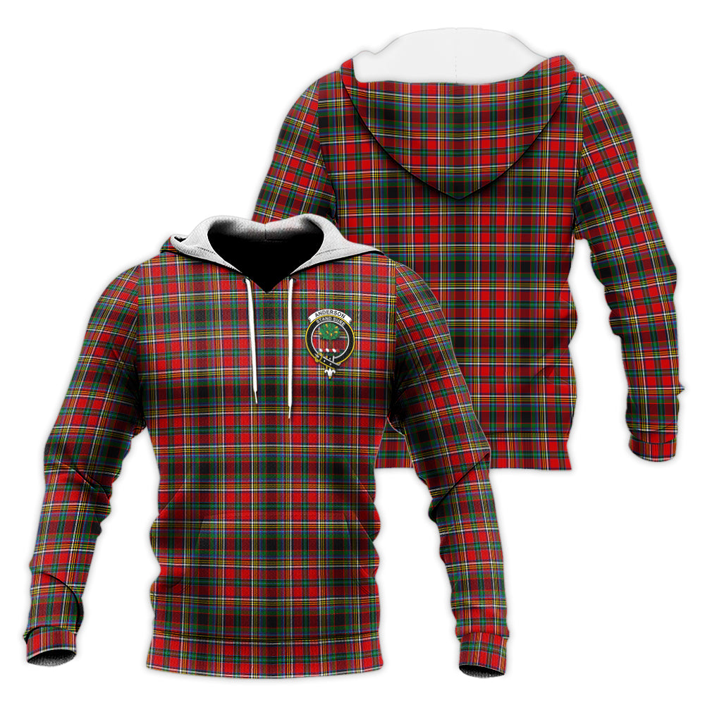 Anderson of Arbrake Tartan Knitted Hoodie with Family Crest Unisex Knitted Hoodie - Tartanvibesclothing