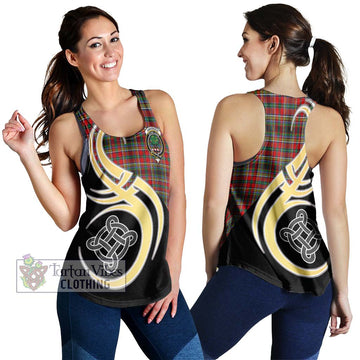 Anderson of Arbrake Tartan Women's Racerback Tanks with Family Crest and Celtic Symbol Style