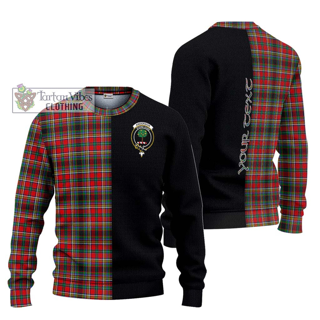 Anderson of Arbrake Tartan Knitted Sweater with Family Crest and Half Of Me Style Unisex - Tartanvibesclothing Shop