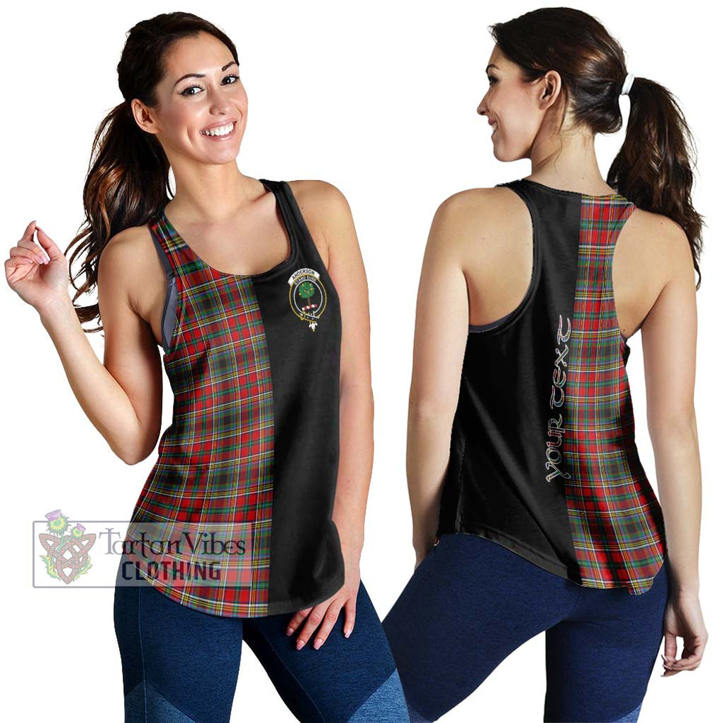 Anderson of Arbrake Tartan Women's Racerback Tanks with Family Crest and Half Of Me Style 4XL - Tartanvibesclothing Shop