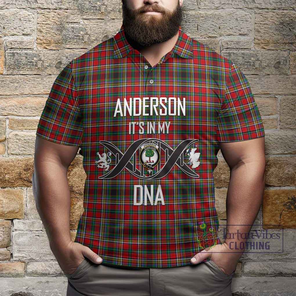 Anderson of Arbrake Tartan Polo Shirt with Family Crest DNA In Me Style Kid - Tartanvibesclothing Shop