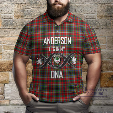 Anderson of Arbrake Tartan Polo Shirt with Family Crest DNA In Me Style