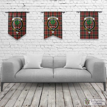 Anderson of Arbrake Tartan Gonfalon, Tartan Banner with Family Crest