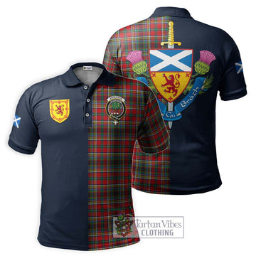 Anderson of Arbrake Tartan Polo Shirt Alba with Scottish Lion Royal Arm Half Style