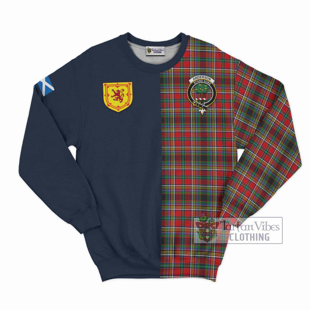 Tartan Vibes Clothing Anderson of Arbrake Tartan Sweatshirt with Scottish Lion Royal Arm Half Style