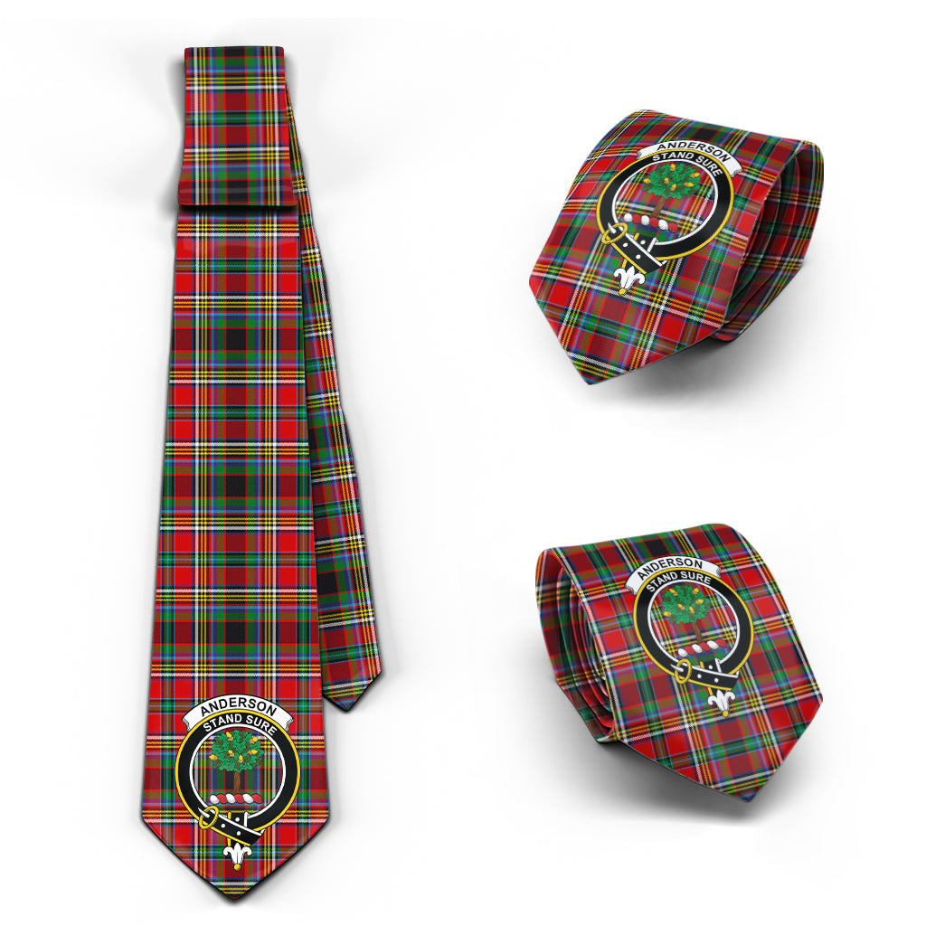 Anderson of Arbrake Tartan Classic Necktie with Family Crest Necktie One Size - Tartan Vibes Clothing