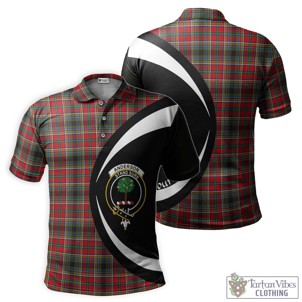 Anderson of Arbrake Tartan Men's Polo Shirt with Family Crest Circle Style Kid - Tartan Vibes Clothing