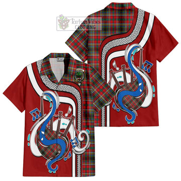 Anderson of Arbrake Tartan Short Sleeve Button Shirt with Epic Bagpipe Style