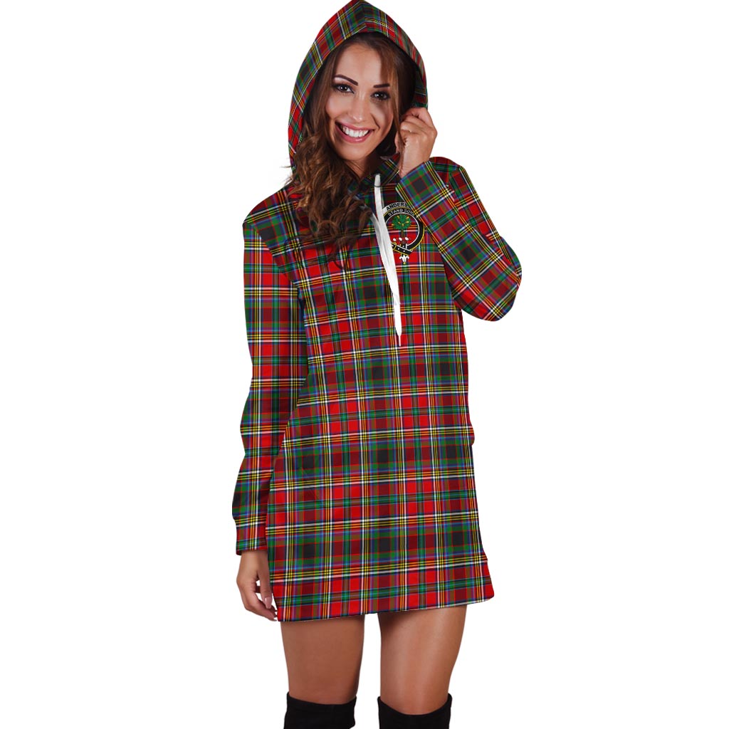 Anderson of Arbrake Tartan Hoodie Dress with Family Crest - Tartan Vibes Clothing