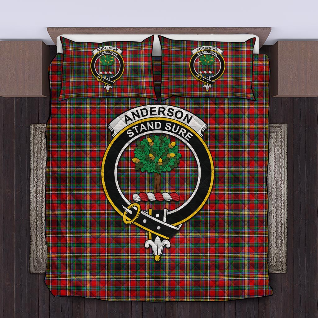 Anderson of Arbrake Tartan Quilt Bed Set with Family Crest Twin - Tartan Vibes Clothing