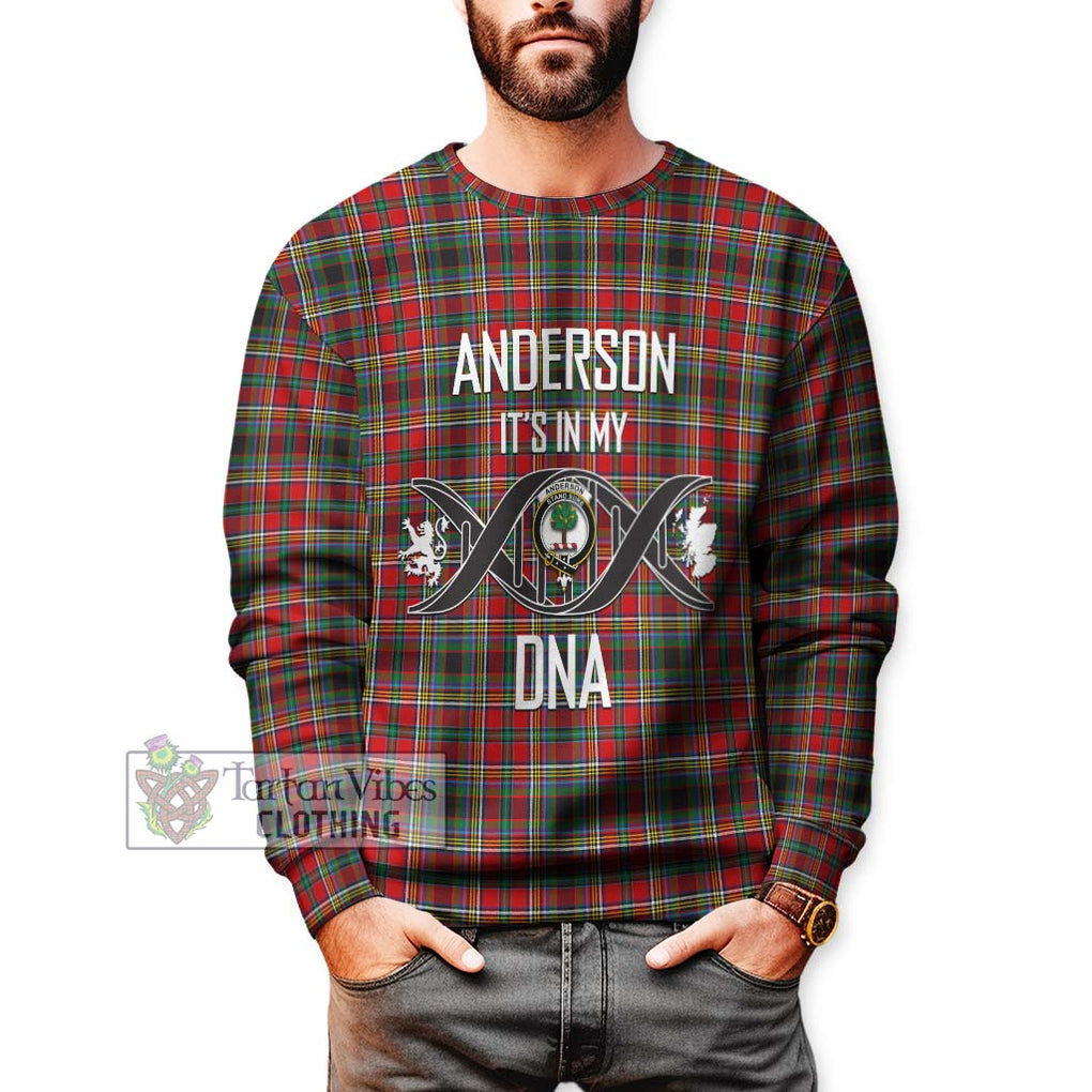 Anderson of Arbrake Tartan Sweatshirt with Family Crest DNA In Me Style Unisex - Tartanvibesclothing Shop