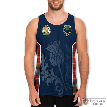 Anderson of Arbrake Tartan Men's Tanks Top with Family Crest and Scottish Thistle Vibes Sport Style