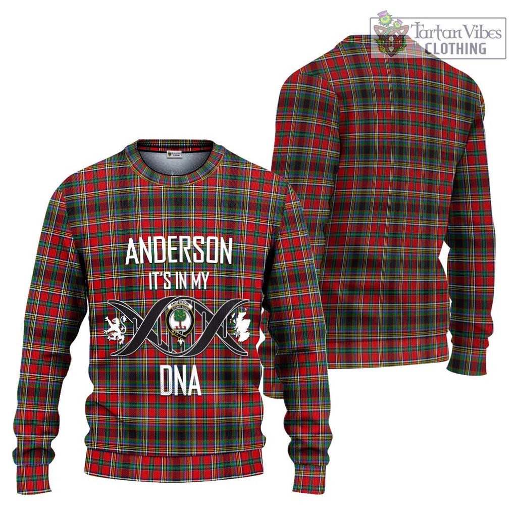 Anderson of Arbrake Tartan Knitted Sweater with Family Crest DNA In Me Style Unisex - Tartanvibesclothing Shop