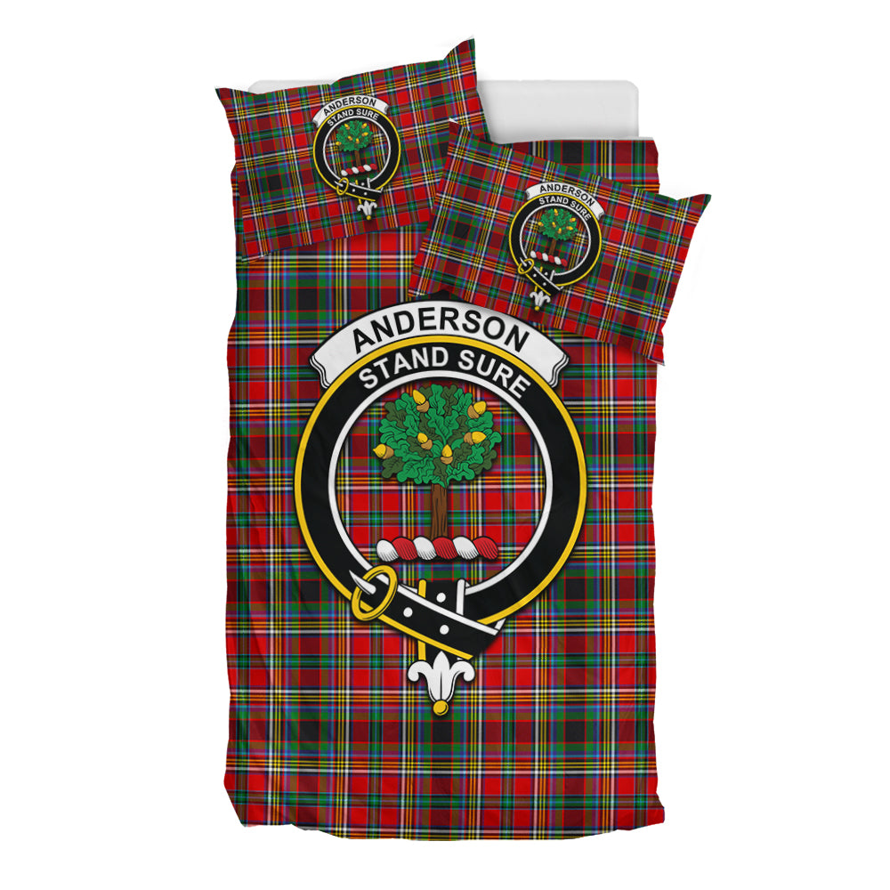 Anderson of Arbrake Tartan Bedding Set with Family Crest - Tartan Vibes Clothing