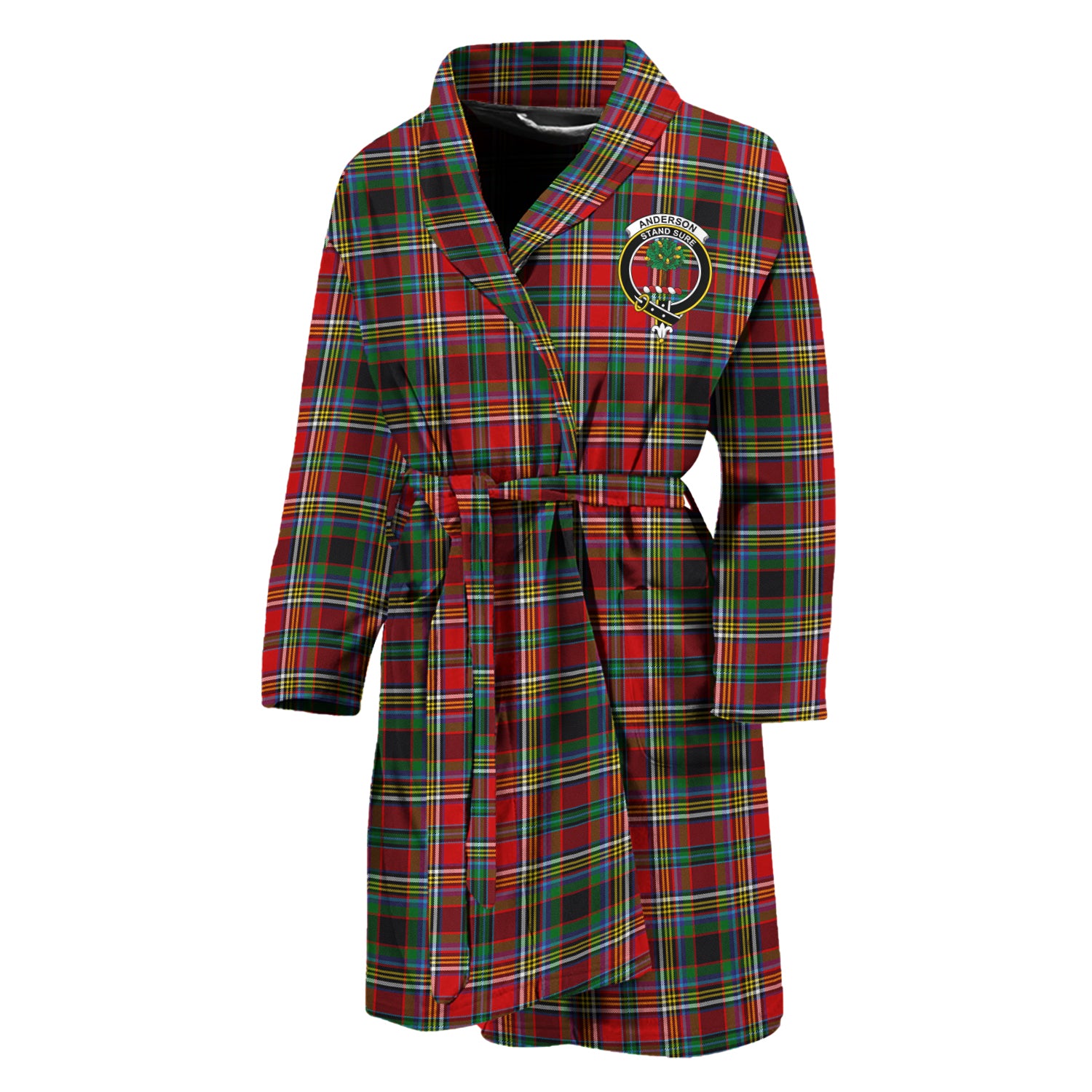 Anderson of Arbrake Tartan Bathrobe with Family Crest Unisex M - Tartan Vibes Clothing