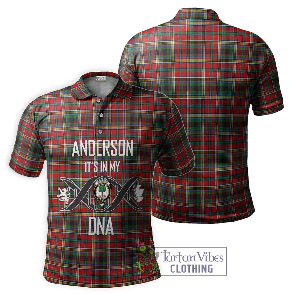 Anderson of Arbrake Tartan Polo Shirt with Family Crest DNA In Me Style - Tartanvibesclothing Shop