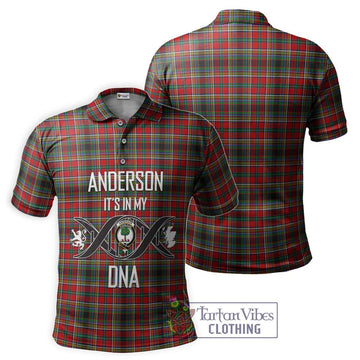 Anderson of Arbrake Tartan Polo Shirt with Family Crest DNA In Me Style