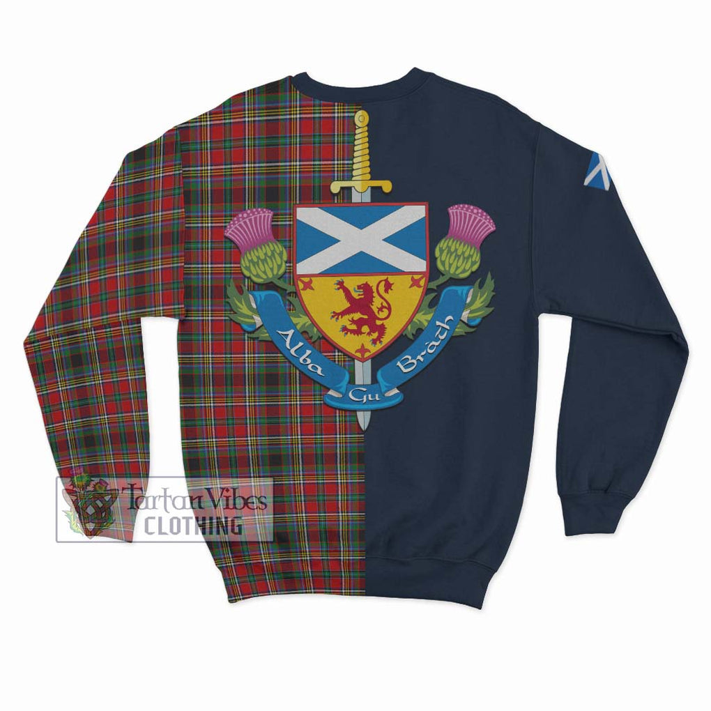 Tartan Vibes Clothing Anderson of Arbrake Tartan Sweatshirt with Scottish Lion Royal Arm Half Style