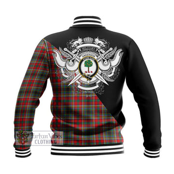 Anderson of Arbrake Tartan Baseball Jacket with Family Crest and Military Logo Style