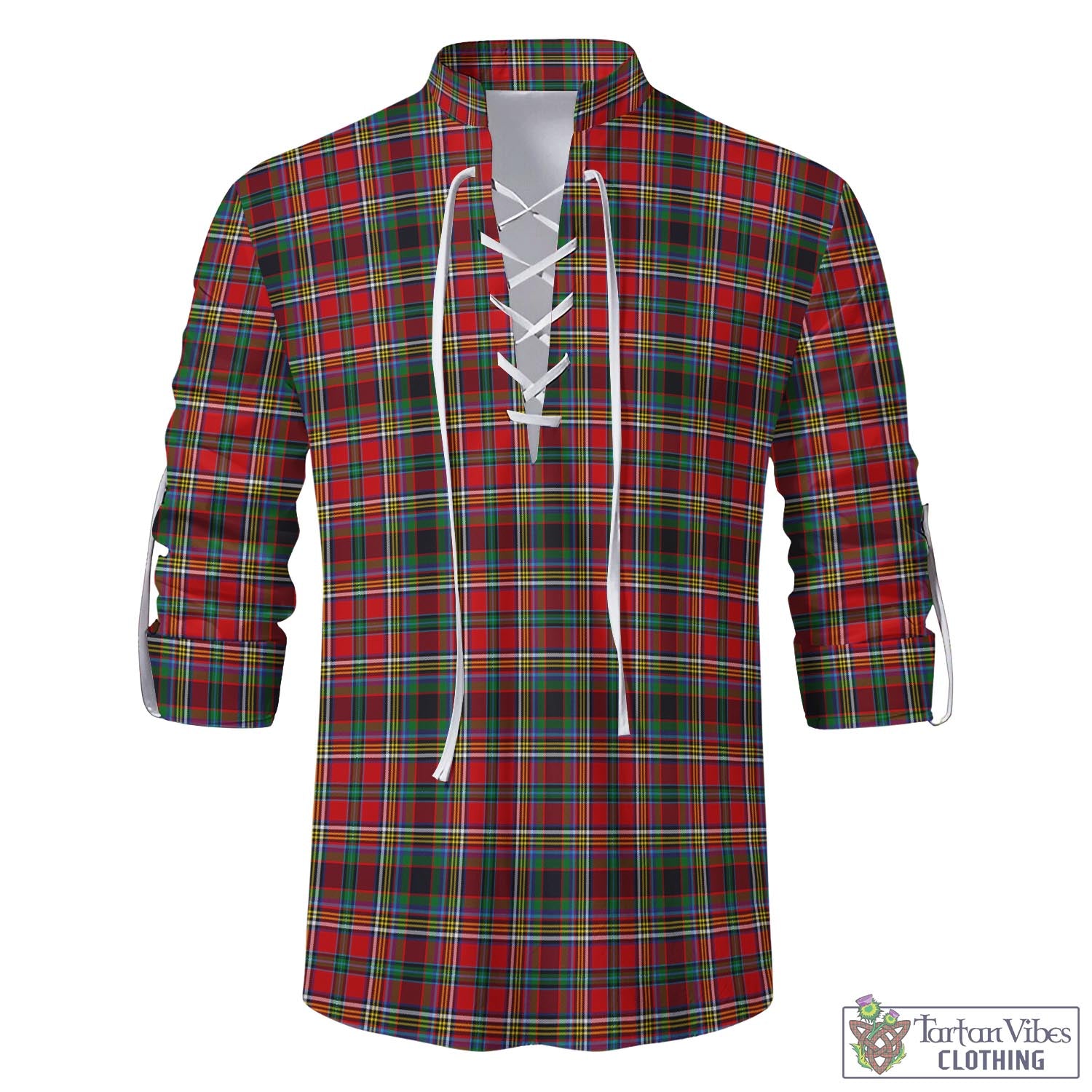 Tartan Vibes Clothing Anderson of Arbrake Tartan Men's Scottish Traditional Jacobite Ghillie Kilt Shirt