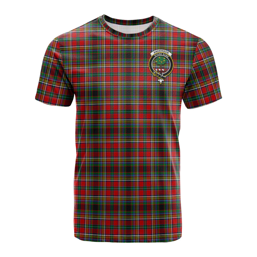 Anderson of Arbrake Tartan T-Shirt with Family Crest - Tartanvibesclothing