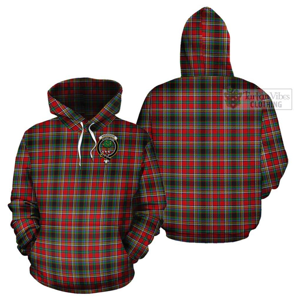 Anderson of Arbrake Tartan Cotton Hoodie with Family Crest Pullover Hoodie - Tartan Vibes Clothing