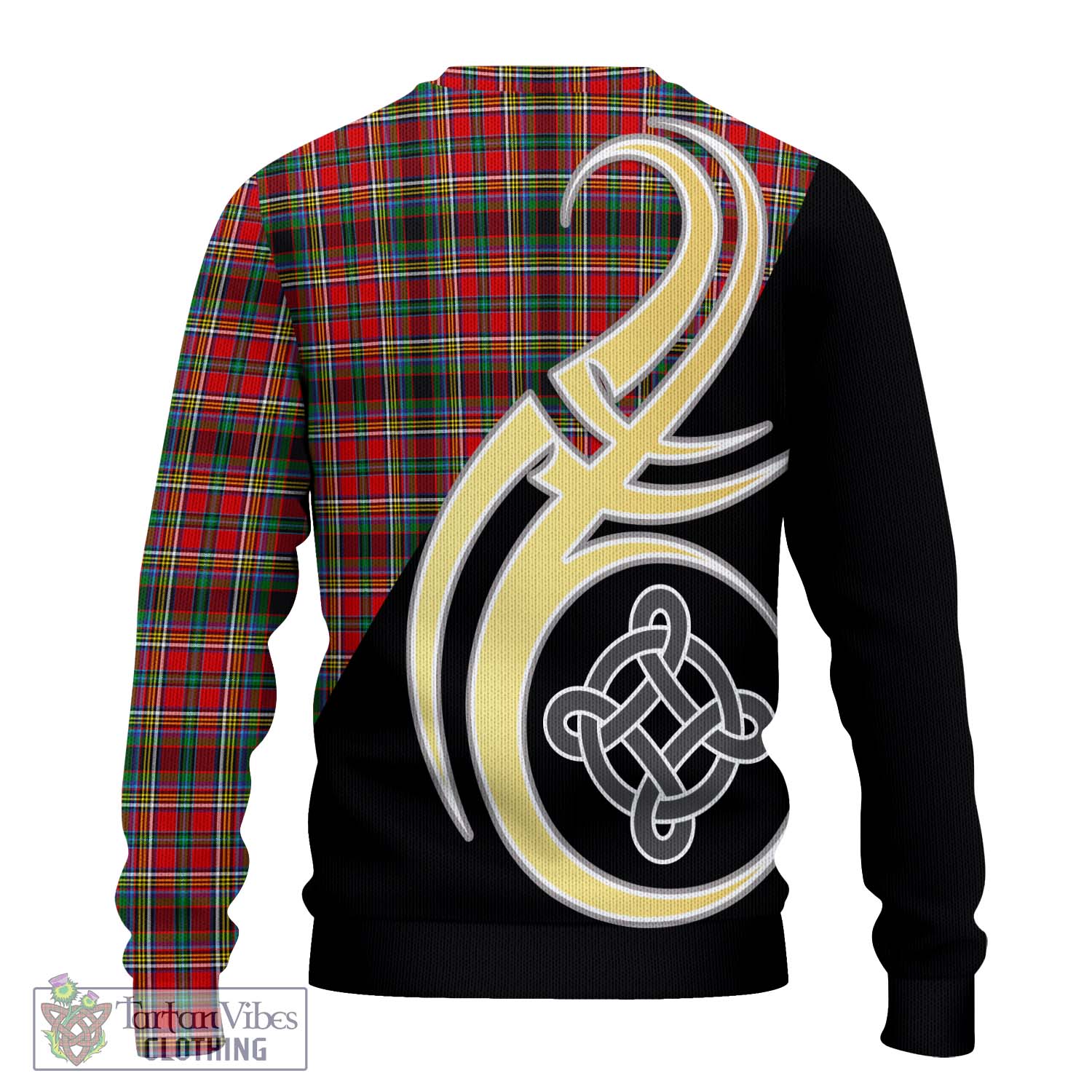 Anderson of Arbrake Tartan Knitted Sweater with Family Crest and Celtic Symbol Style - Tartan Vibes Clothing